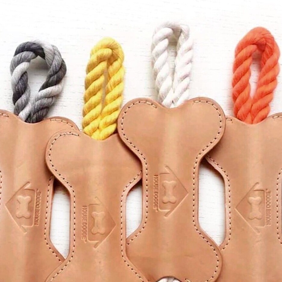 Vegetable Tanned Leather Tug Toy House Dogge