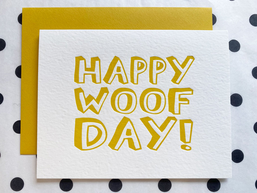 "Happy Woof Day!" greeting card